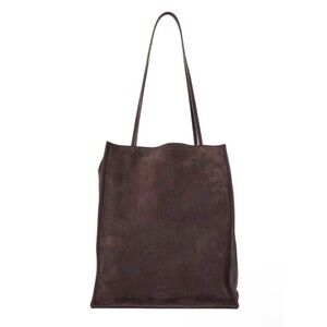 Row To Go Large Tote Bag in Chocolate Brown Nubuck MSRP $2000